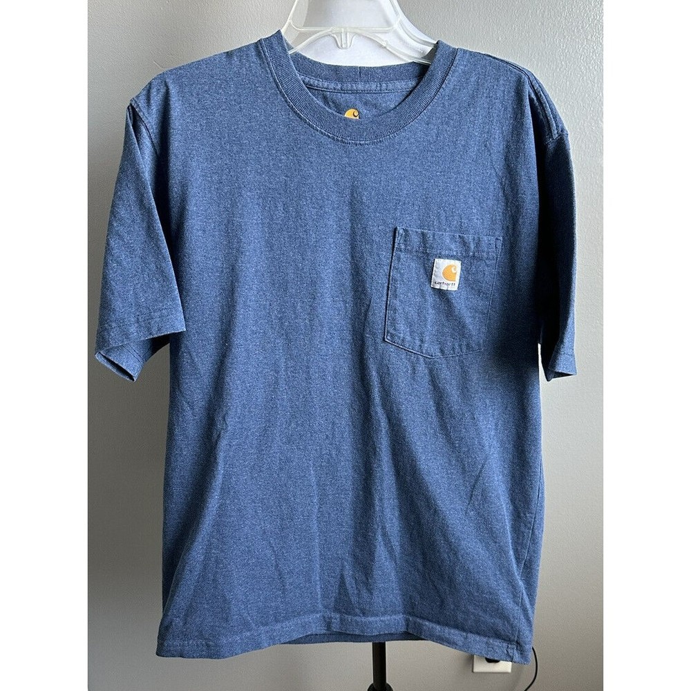 Carhartt Original Fit Pocket T Shirt Mens M Short Sleeve Blue Cotton Workwear
